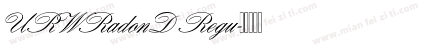 URWRadonD Regu字体转换